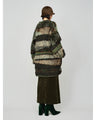 Mountainscape Gradation Knitted Coat - brown