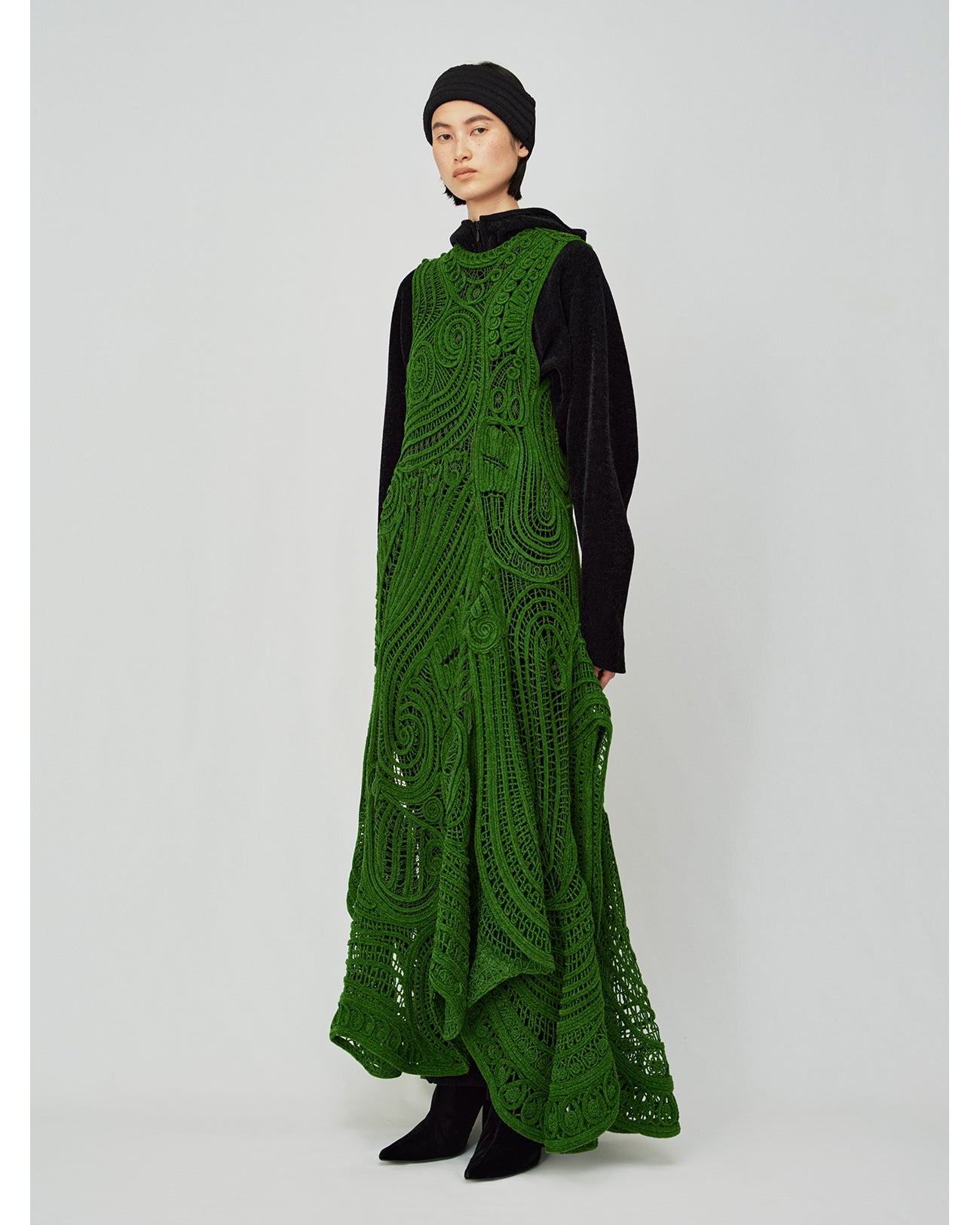 mame kurogouchi 　Cord Embroidery Dress