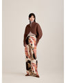 Marble Print Trousers - khaki