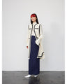 Crafted Tweed Long Vest - ecru