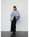 Cotton Linen Twill Skirt - black