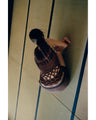 Bamboo Basket Pattern Knitted Dress - brown