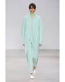 Silk Wool Double Cloth Tapered Trousers - mint green
