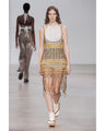 Bamboo Beaded Macrame Camisole Fringe Dress - brown