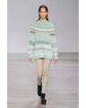 Bamboo Basket Pattern Knitted Top - brown