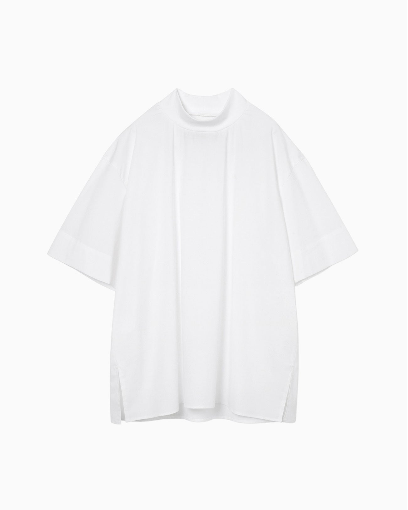 thmk Ribbed High Neck T-Shirt - white