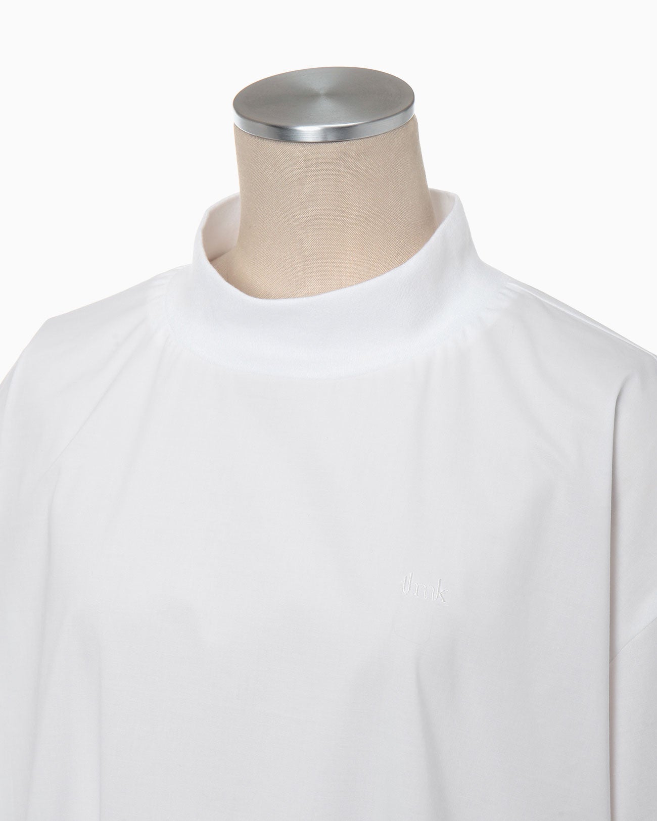 thmk Ribbed High Neck T-Shirt - white