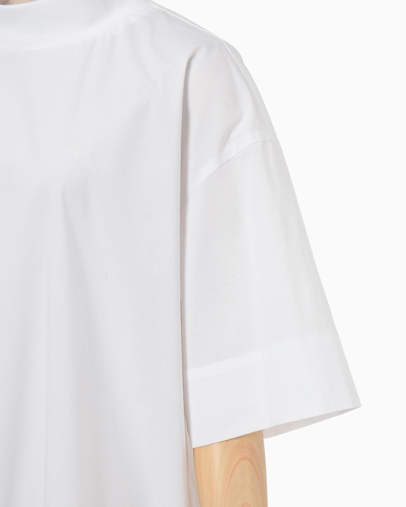 thmk Ribbed High Neck T-Shirt - white