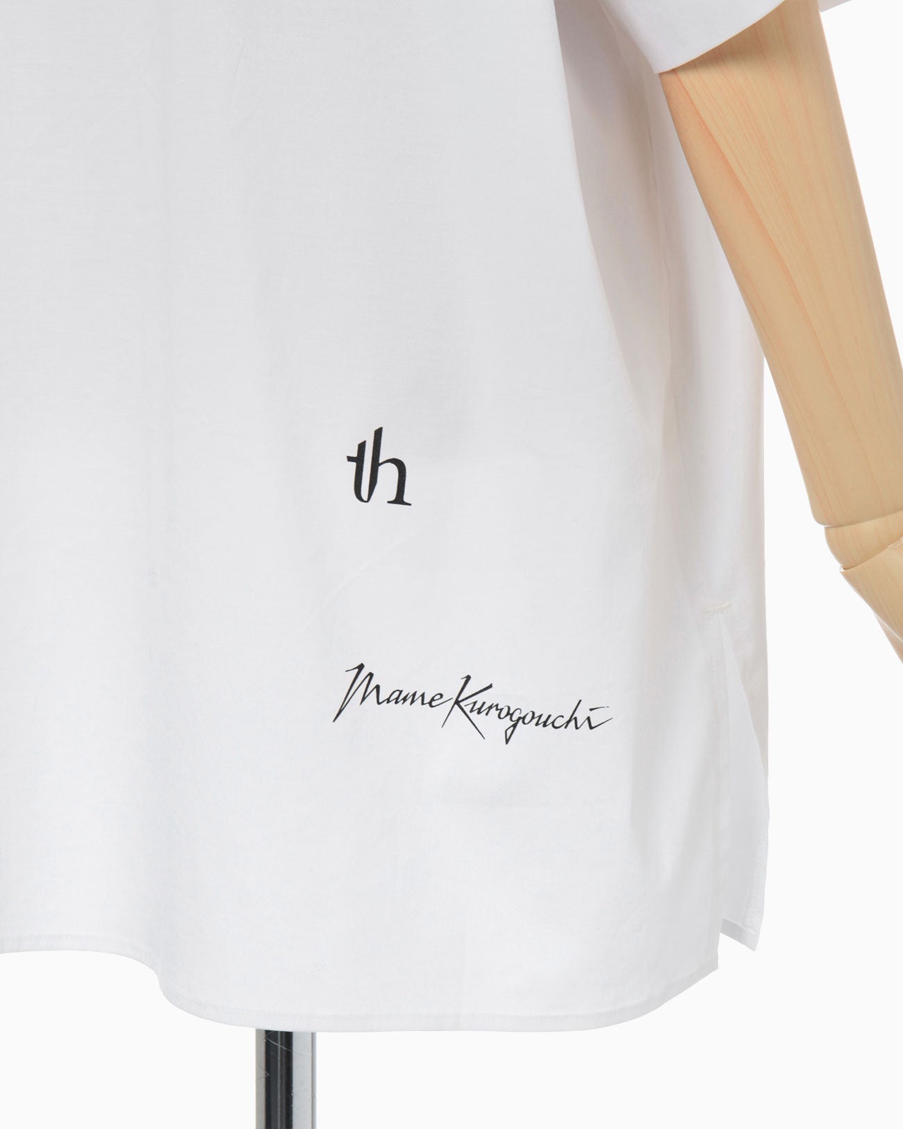 thmk Ribbed High Neck T-Shirt - white